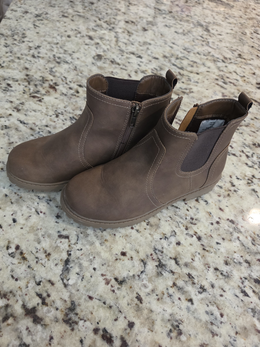 Kids Brown Chelsea Zip Ankle Boots